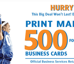 UPS Store: 500 Full Color Business Cards just $5 (Ends 4/11)