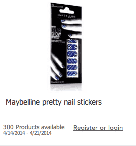 Possibly FREE Maybelline Pretty Nail Stickers