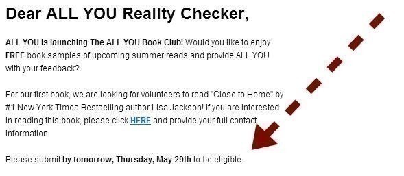 an All You Reality Checker (& Check your Email for