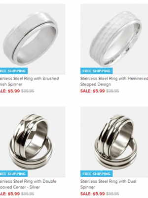 Men’s Stainless Steel Rings $5.99 {Shipped}