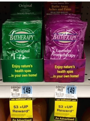 Rite Aid: Better than FREE Batherapy Mineral Bath Salts