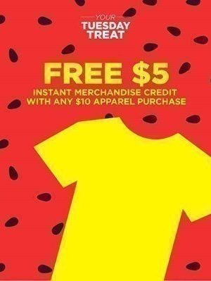 Sears Outlet Stores: FREE $5 Merchandise Credit with $10 Apparel Purchase {6/3}