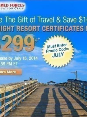 Armed Forces Vacations: 7-Night Space-A Stays $299 Sale (Select Locations Worldwide)