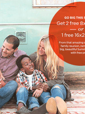 Shutterfly: Last Day for 2 FREE 8×10 Prints OR 16×20 Print {Just Pay Shipping}