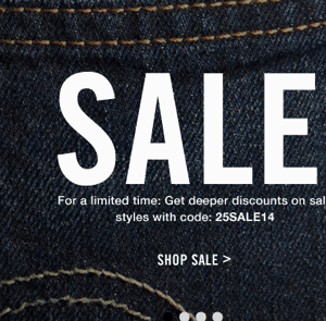 Levi’s:  30% off Sale Styles + FREE Shipping {6/26}