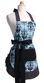 Aqua-Damask-Womens-Flirty-Apron-Front