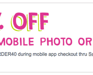 Walgreens: 40% off your Mobile Photo Order (thru 7/19)