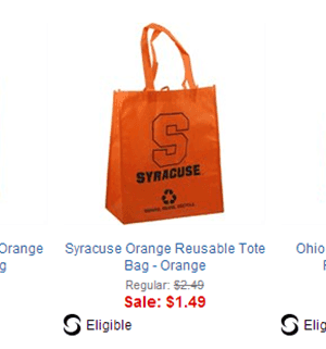 NCAA & NFL Reusable Tote Bags just $1.49 {+ FREE Shipping with Shoprunner}