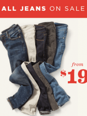 Old Navy: Jeans Starting at $19 {+ Try Jeans & Earn $5 off $40}