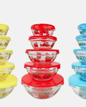 20 pc Glass Bowl Assortment with Lids just $19 Shipped