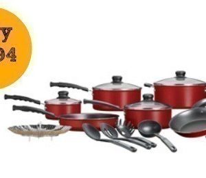 Walmart; Mainstays 18 pc Non-Stick Cookware Set just $19.94 (50% OFF)