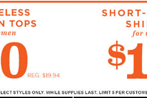 Old Navy: Sleeveless Fashion Tops just $10 & Short Sleeve Shirts $12 {8/31 Only}