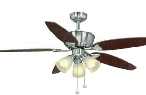 Home Depot: Hampton Bay Carrolton 52 inch Brushed Nickel Ceiling Fan $52 + FREE Shipping