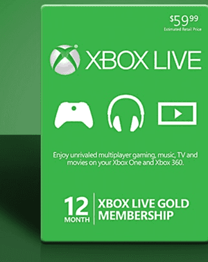 XBox Live Gold 12 Month Subscription Card just $39.99 Shipped