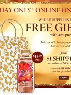 Bath & Body Works: FREE Full Size Gift with ANY Purchase + $1 Shipping on $25
