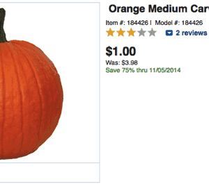 Lowe’s: Medium Carving Pumpkins $1 {+ 2 Cash Back Offers}