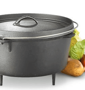 Iron Mountain 8 qt Cast Iron Pot with Legs AND Lid just $39.99 {Shipped}