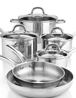 Macy’s: Martha Stewart Stainless Steel 10 pc Cookware Set $69.99 {Reg. $170}