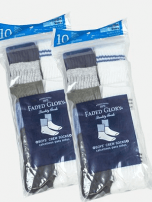 20 pack of Faded Glory Infant Boys Crew Socks just $6.99 {Shipped!}
