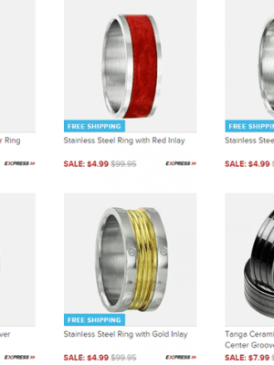Tanga: Men’s Stainless Steel Rings as low as $4.99 Shipped