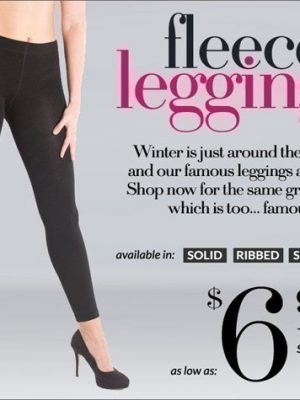 Classic Shapewear: Fleece Leggings just $6.95 {Shipped}