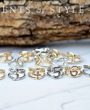 Cents of Style:  Gold or Silver Number Rings just $5.95 + FREE Shipping!