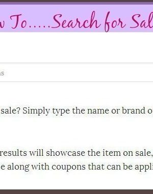 How to Search for Sale Items