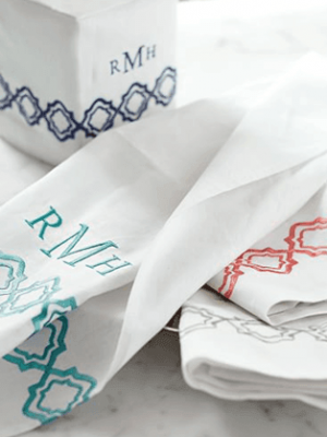 Pottery Barn:  Set of 2 Embroidered Liza Guest Towels just $9.99 Shipped {FREE Monogram}