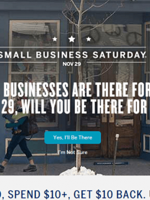 American Express Small Business Saturday Registration 11/29 {Score a $10 Statement Credit}