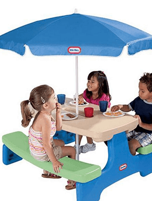 Little Tikes Easy Store Picnic Table with Blue Umbrella just $60 + FREE Pick Up