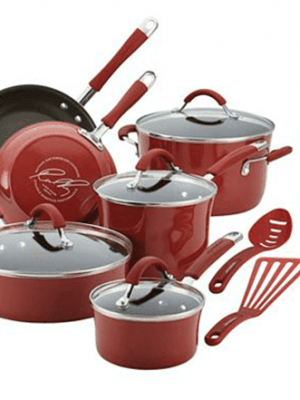Rachael Ray 12 pc Cookware Set + Oven Lovin’ Cake Pan just $79.99 Shipped {After Rebate}