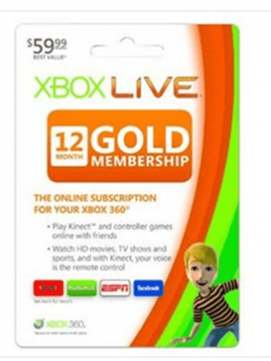 XBOX Live 12 Month Gold Subscription Card just $35 + FREE Shipping
