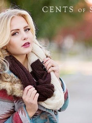 Cents of Style: Cute Color Blocked Knit Infinity Scarf & Bracelet Set just $9.95 + FREE Shipping