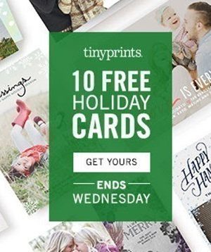 Tiny Prints: 10 FREE Custom Holiday Greeting Cards