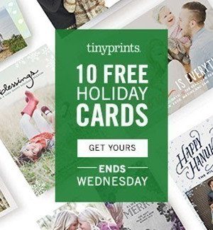 Ends Today | Tiny Prints: 10 FREE Holiday Cards {Just Pay Shipping}