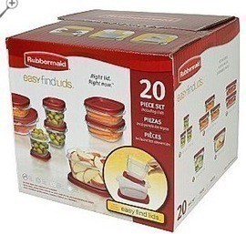 Kmart: Rubbermaid Easy Find Lids 20 pc Storage Set $7 + FREE Store Pick Up