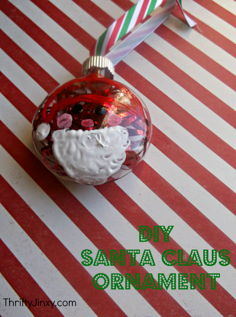 DIY Santa Claus Ornament - Thrifty Jinxy