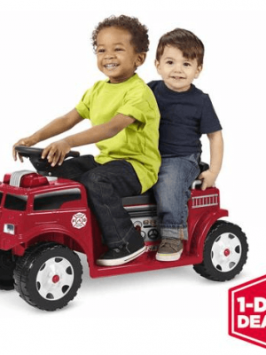 Radio Flyer Battery Operated Fire Truck for 2 with Lights & Sounds $89 + FREE Pick Up