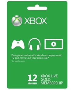 XBOX Live 12 Month Gold Membership Subscription just $35 + FREE Shipping