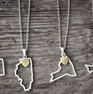 Jane:  State Pendant Necklaces just $9.95