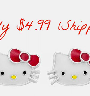 Hello Kitty Inspired Earrings just $4.99 {Shipped FREE}