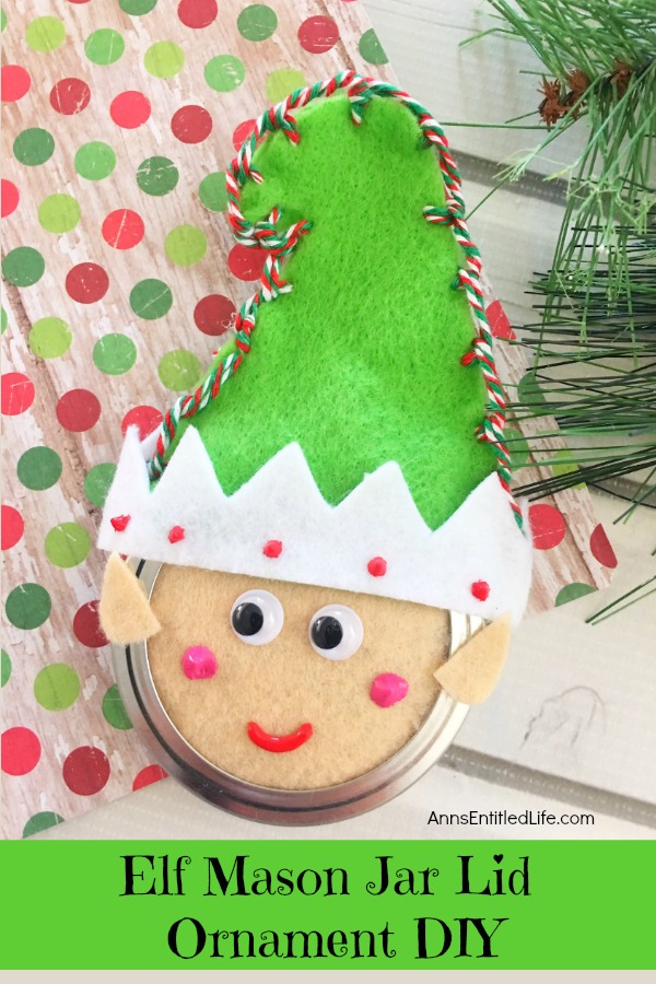 Elf Mason Jar Lid Ornament - Ann's Entitled Life