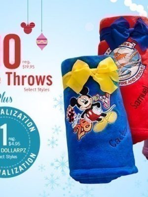 The Disney Store: Fleece Throws just $10 + $1 Personalization {Ends Tonight!}