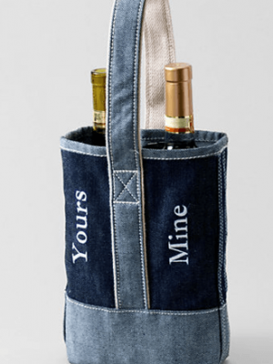 Lands End: Double Denim Wine Tote 50% OFF + FREE Shipping