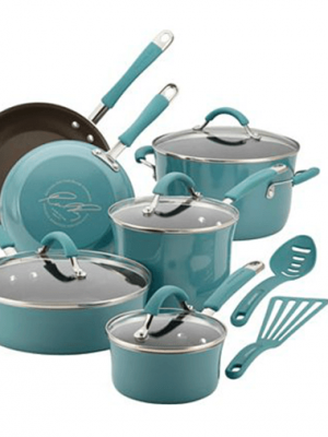 Rachael Ray 12 pc Cookware Set + FREE Oven Lovin’ Cake Pan $99 {Shipped}
