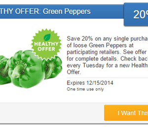 Fresh Produce Coupon | 20% off Green Peppers {+ Slow Cooker Stuffed Peppers}