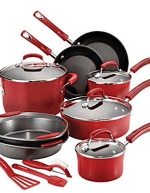 Bon-Ton:  Rachael Ray® Red 15-pc. Cookware Set just $80 Shipped {Last Day}