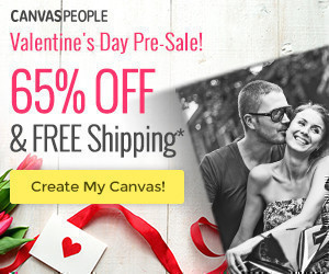 Canvas People: 65% OFF Photo Canvas Prints + FREE Shipping {Last Day to Order for Valentine’s Delivery}