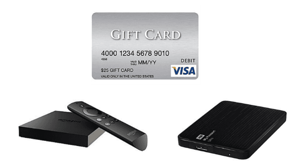 Staples: Amazon Fire TV Player, 1 TB Hard Drive & $25 Gift Card ALL $124 (Shipped)