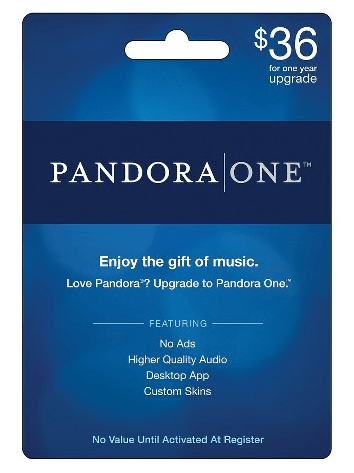Target: Pandora One Gift Card $36 {Full Year}